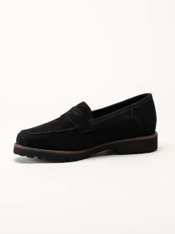 Sioux - Meredith - Svarta loafers i mocka