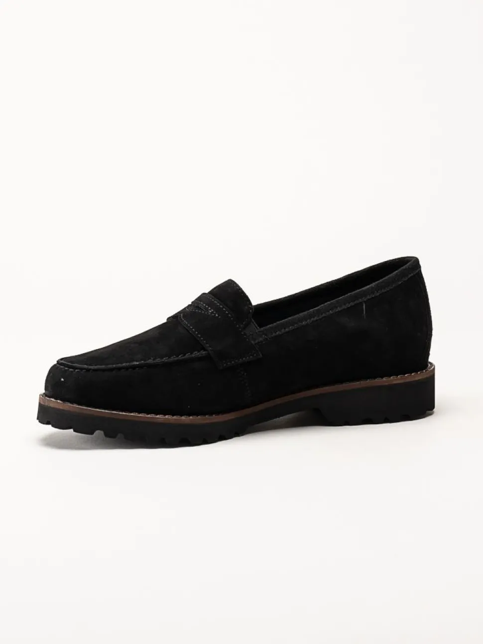 Sioux - Meredith - Svarta loafers i mocka
