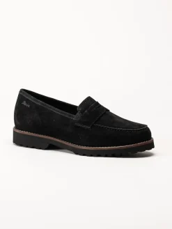 Sioux - Meredith - Svarta loafers i mocka