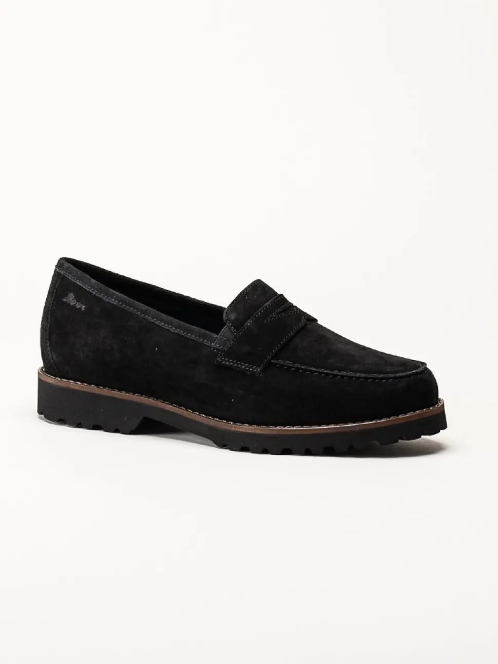Sioux - Meredith - Svarta loafers i mocka