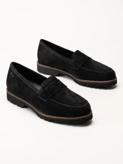 Sioux - Meredith - Svarta loafers i mocka