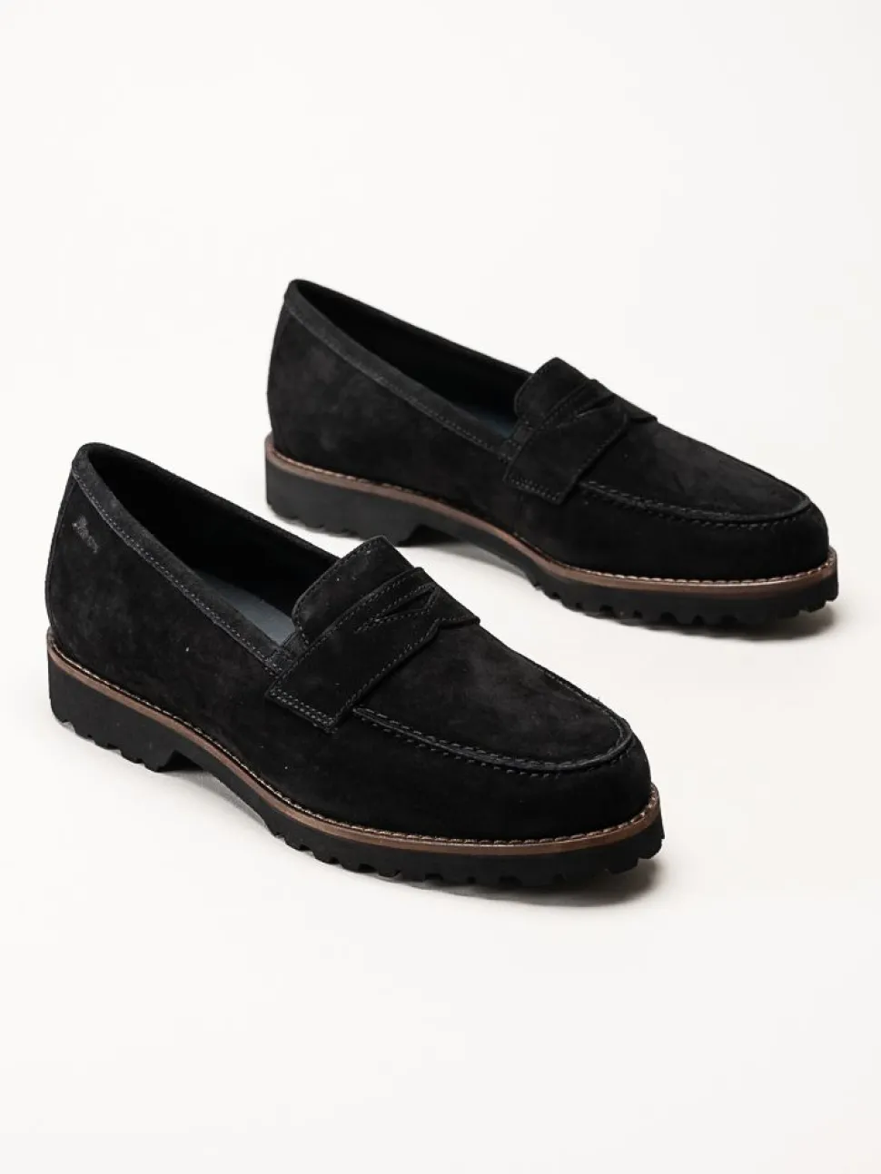 Sioux - Meredith - Svarta loafers i mocka