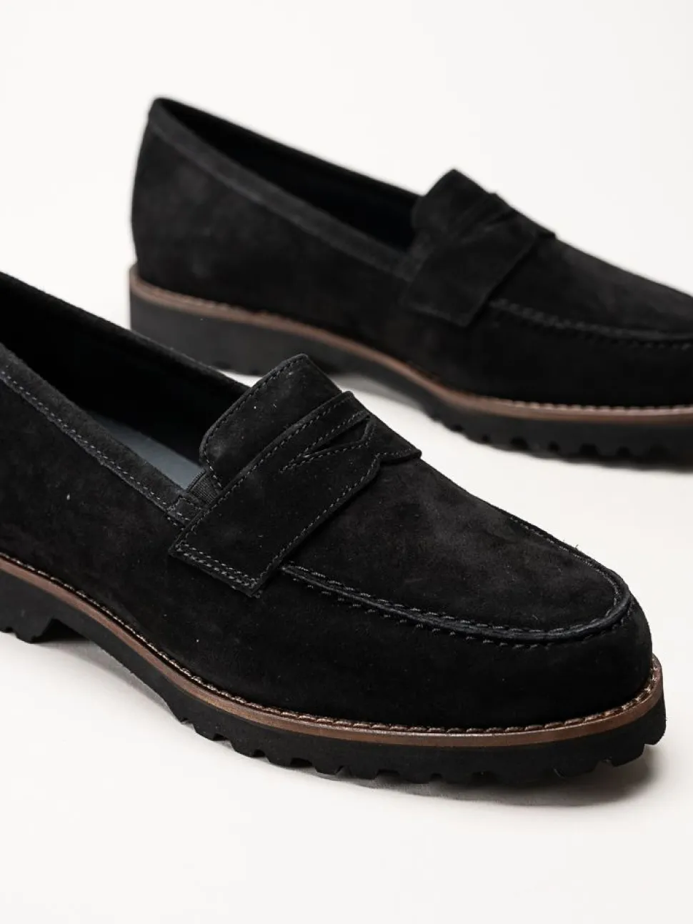 Sioux - Meredith - Svarta loafers i mocka
