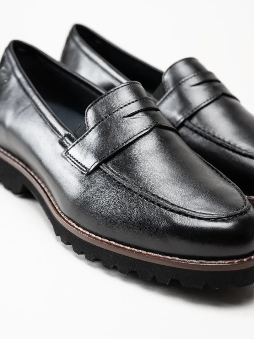Sioux - Meredith - Svarta loafers i skinn