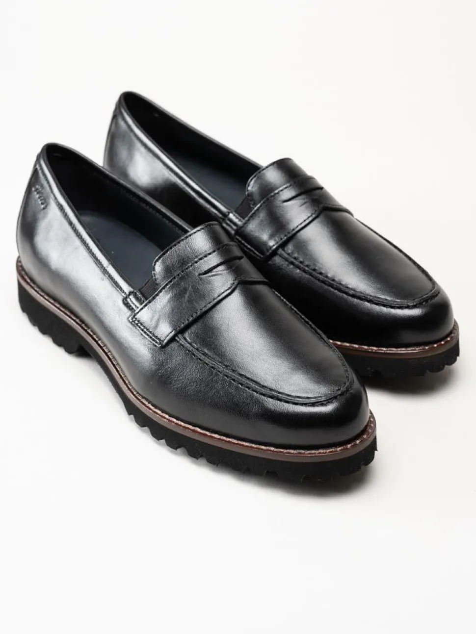 Sioux - Meredith - Svarta loafers i skinn
