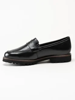 Sioux - Meredith - Svarta loafers i skinn