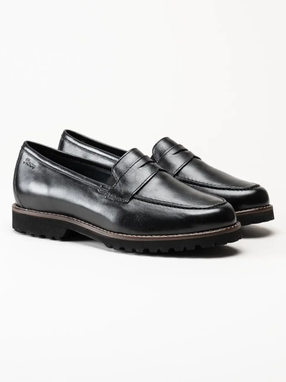 Sioux - Meredith - Svarta loafers i skinn