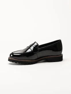 Sioux - Meredith - Svarta loafers i lack