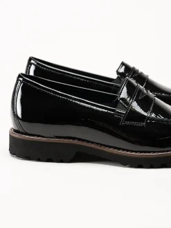 Sioux - Meredith - Svarta loafers i lack