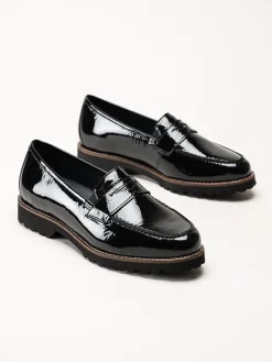 Sioux - Meredith - Svarta loafers i lack