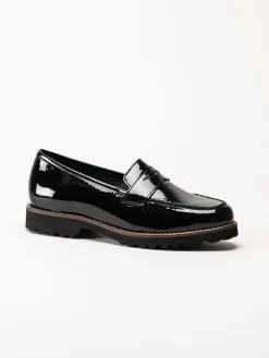 Sioux - Meredith - Svarta loafers i lack