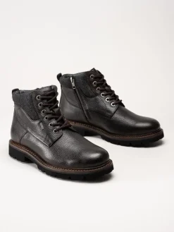 Sioux - Mörkbruna fodrade kängor i skinn
