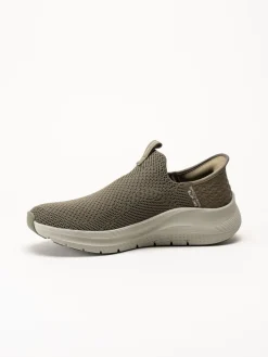 Skechers - Arch Fit 2.0 Crayn - Gröna slip-ins sneakers i mesh