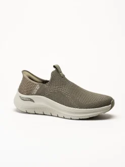 Skechers - Arch Fit 2.0 Crayn - Gröna slip-ins sneakers i mesh