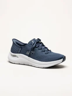 Skechers - Arch Fit 2.0 - Marinblå slip-ins sneakers i mesh