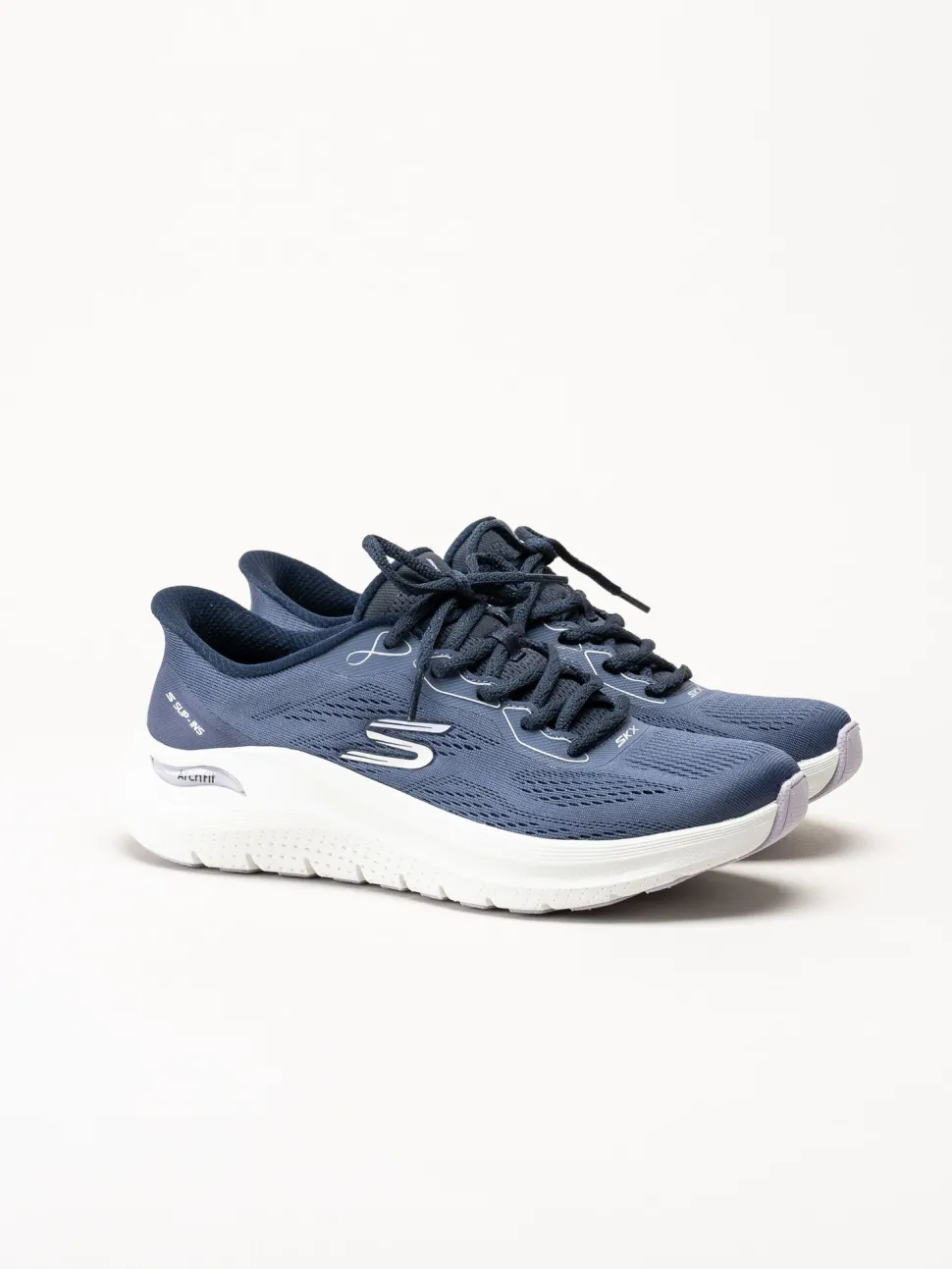 Skechers - Arch Fit 2.0 - Marinblå slip-ins sneakers i mesh