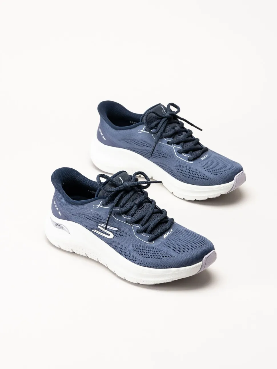 Skechers - Arch Fit 2.0 - Marinblå slip-ins sneakers i mesh