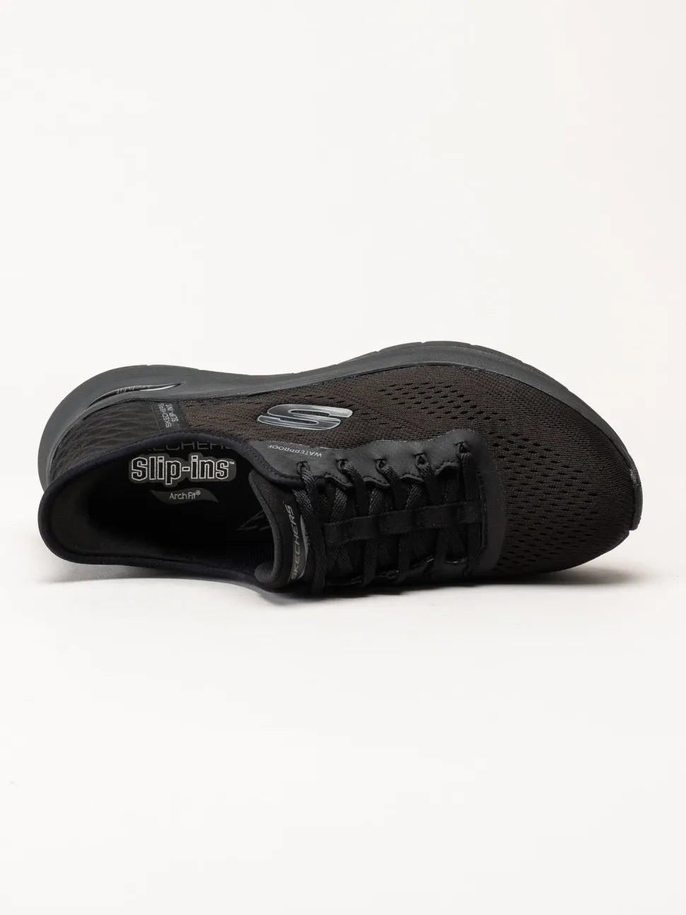 Skechers - Arch Fit 2.0 - Morning Mist - Svarta vattentäta slip-ins sportskor