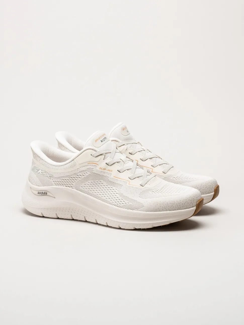 Skechers - Arch Fit 2.0 - Offwhite slip-ins sneakers i mesh