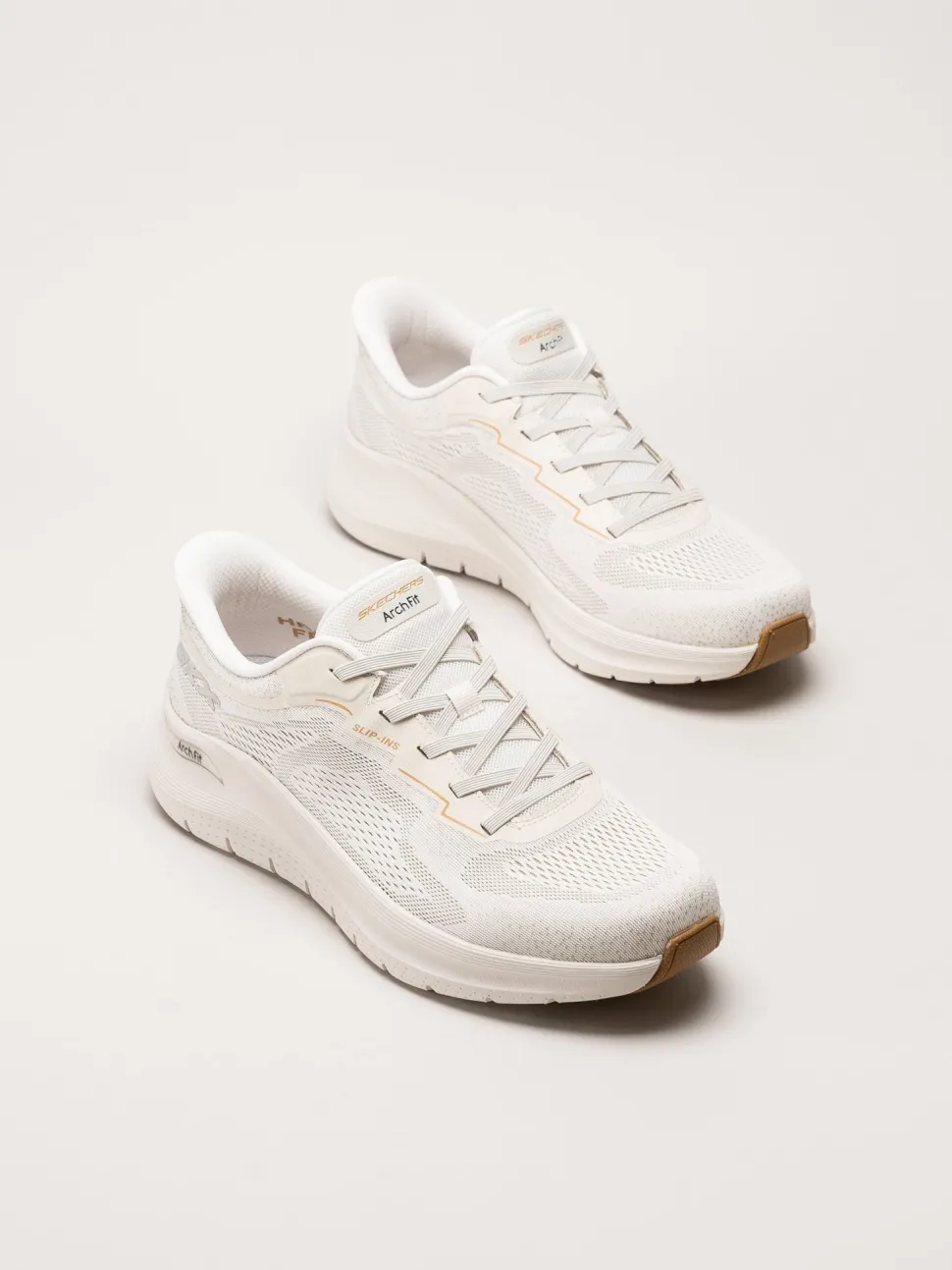 Skechers - Arch Fit 2.0 - Offwhite slip-ins sneakers i mesh