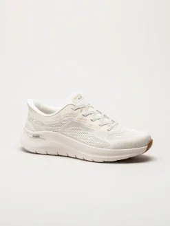 Skechers - Arch Fit 2.0 - Offwhite slip-ins sneakers i mesh