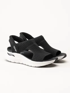 Skechers - Arch Fit - Svarta slip-in sandaler