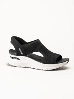 Skechers - Arch Fit - Svarta slip-in sandaler