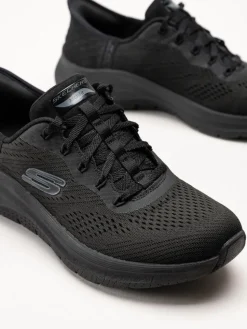 Skechers - Arch Fit 2.0 - Svarta slip-ins sneakers i mesh