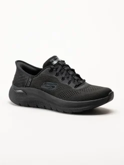 Skechers - Arch Fit 2.0 - Svarta slip-ins sneakers i mesh