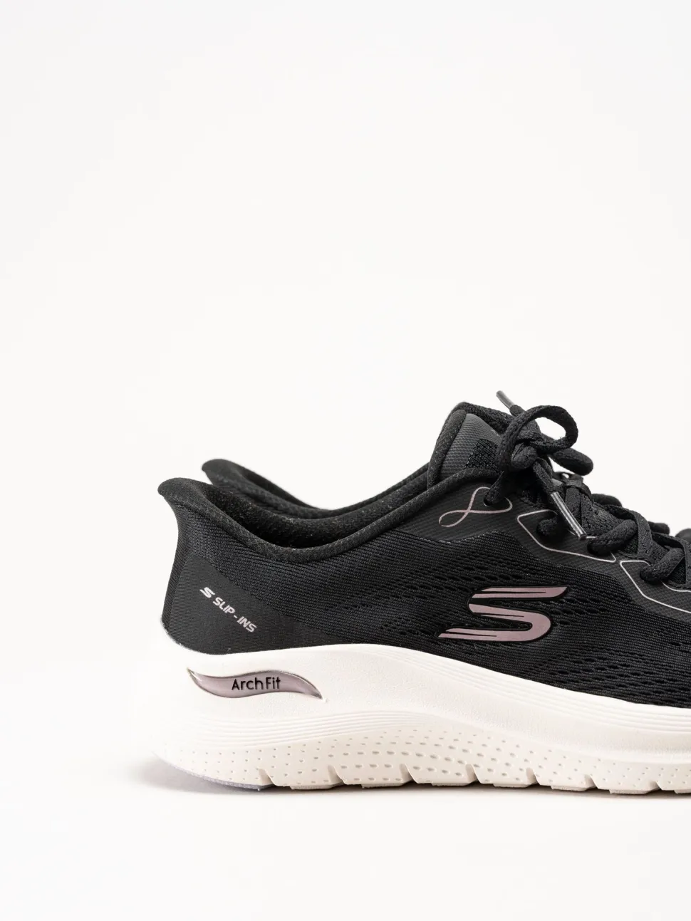Skechers - Arch Fit 2.0 - Svarta slip-ins sneakers i mesh