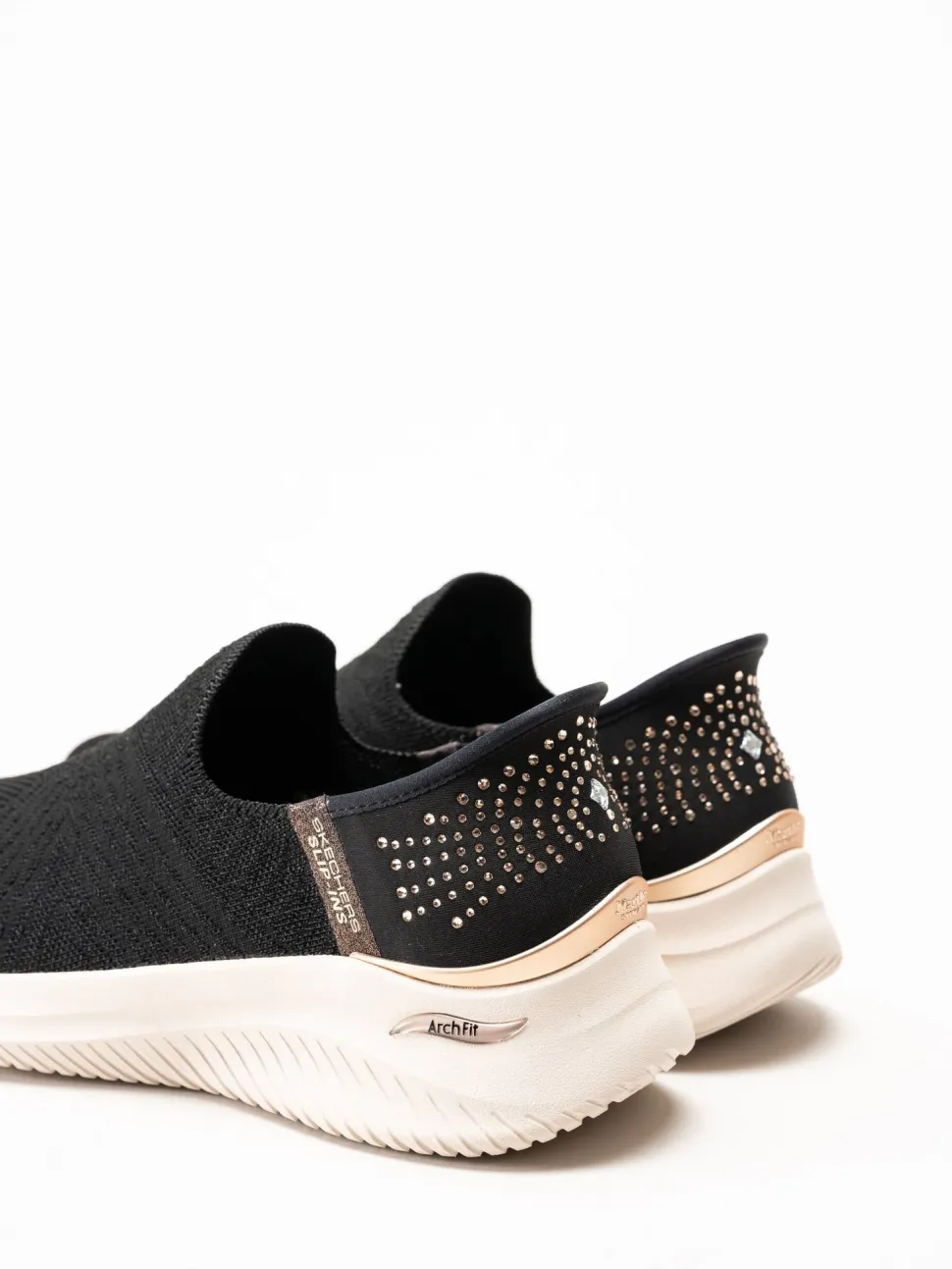 Skechers - Arch Fit Ultra Flex 3.0 Martha - Svarta slip-ins sneakers