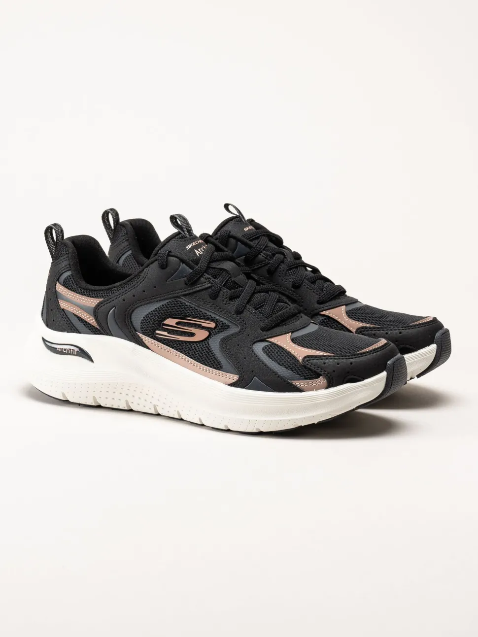 Skechers - Arch Fit 2.0 - Vintage Lux - Svarta sportiga sneakers