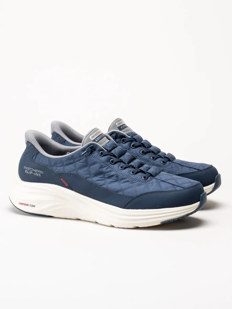 Skechers - Contour Foam - Marinblå slip-ins sneakers