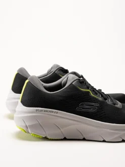 Skechers - DLux Walker 2.0 - Swave - Svarta sneakers i textil