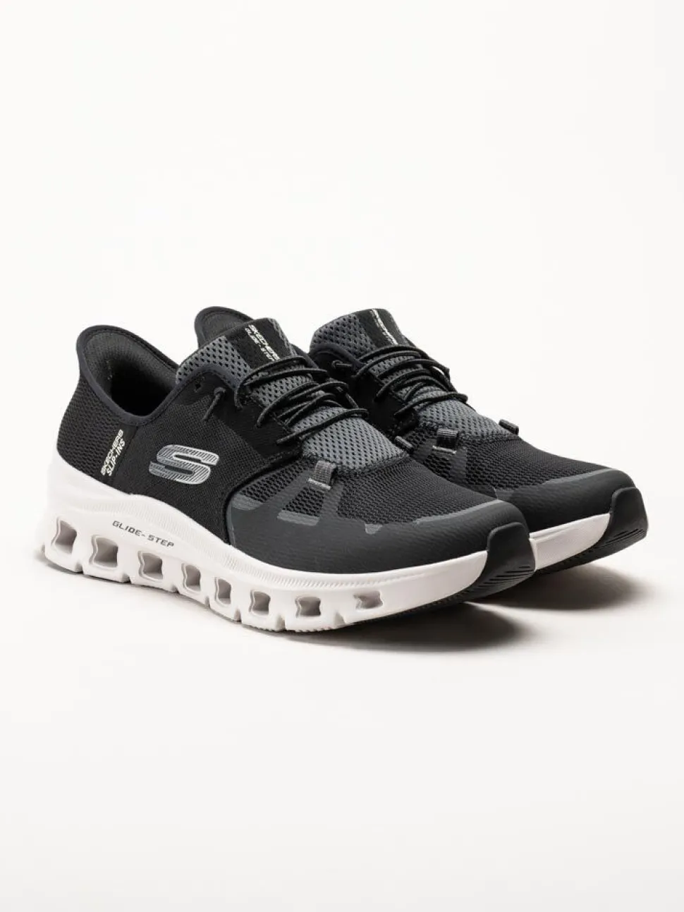 Skechers - Glide Step Pro - Svarta slip-ins sneakers i textil