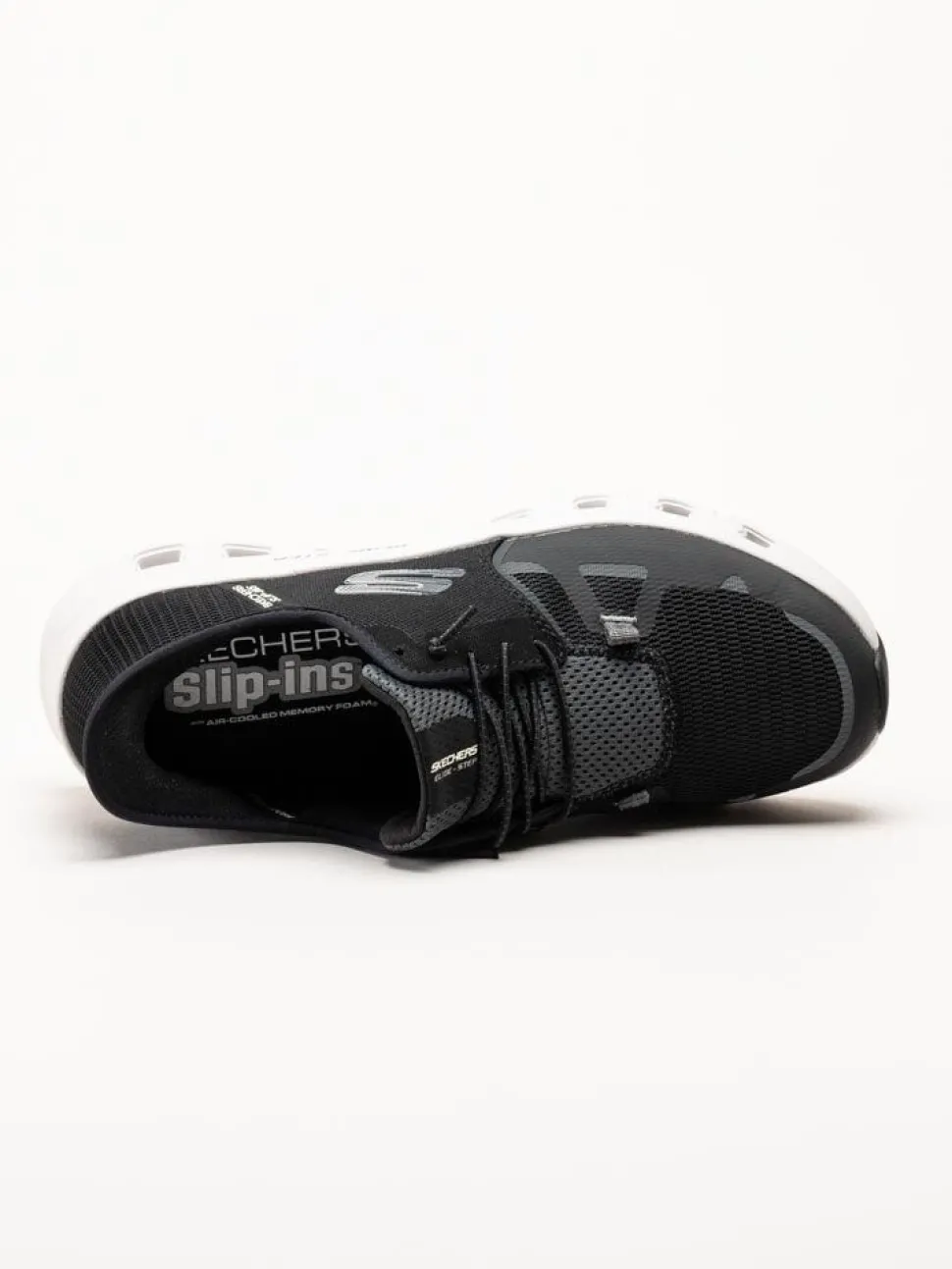 Skechers - Glide Step Pro - Svarta slip-ins sneakers i textil