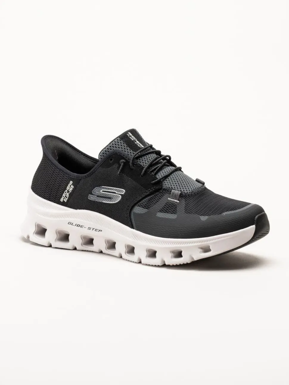 Skechers - Glide Step Pro - Svarta slip-ins sneakers i textil