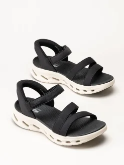Skechers - Glide Step 2 - Svarta sandaler