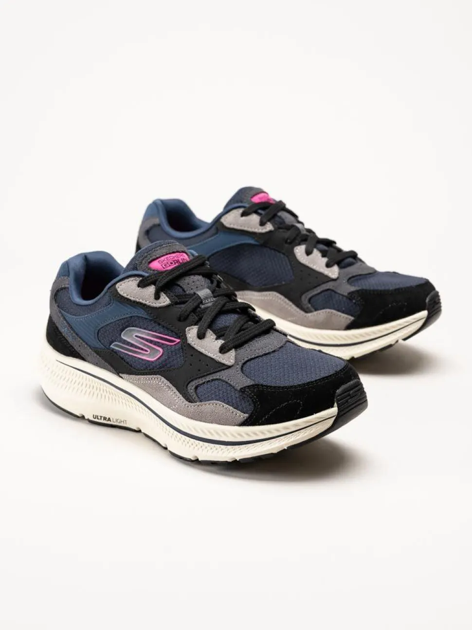 Skechers - Go Run Consistent 2.0 - Blå sneakers i mocka