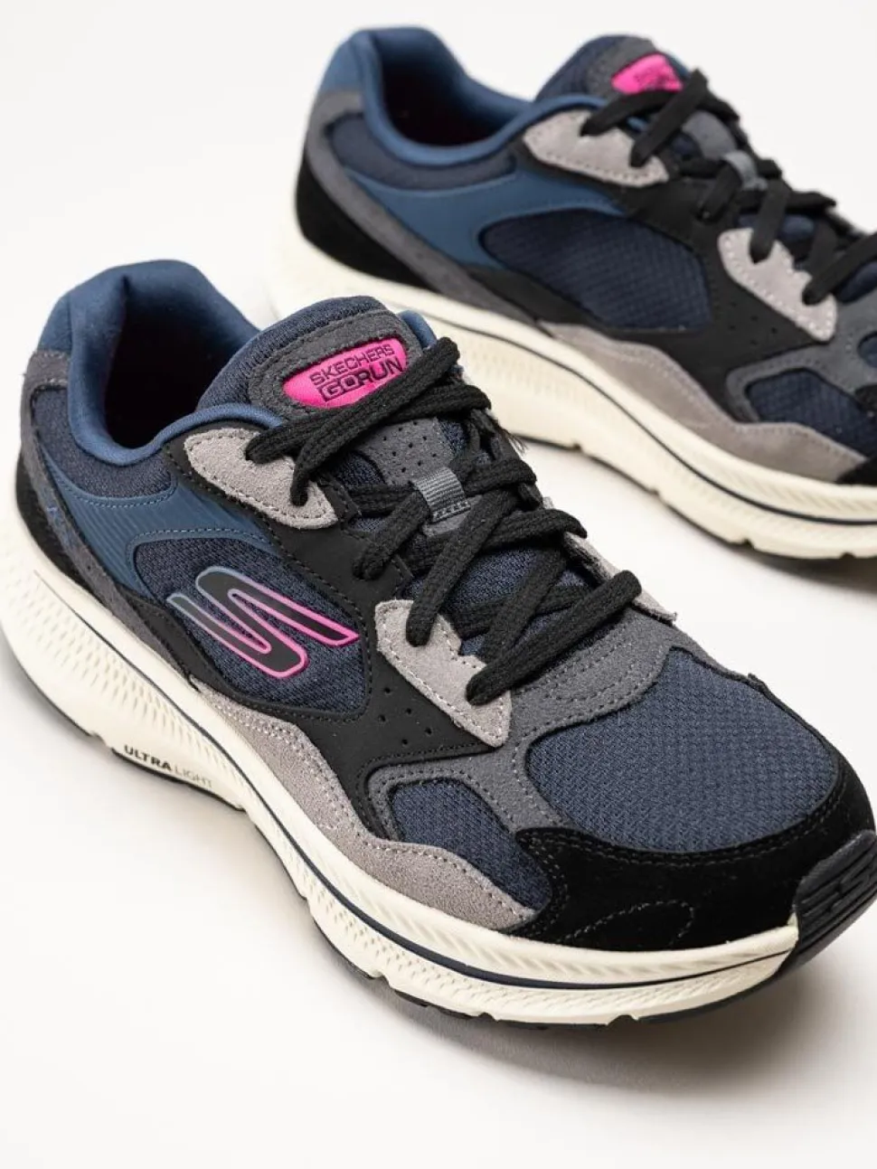 Skechers - Go Run Consistent 2.0 - Blå sneakers i mocka