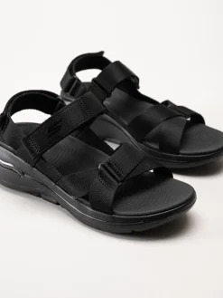 Skechers - Go Walk Arch Fit - Svarta remsandaler i textil