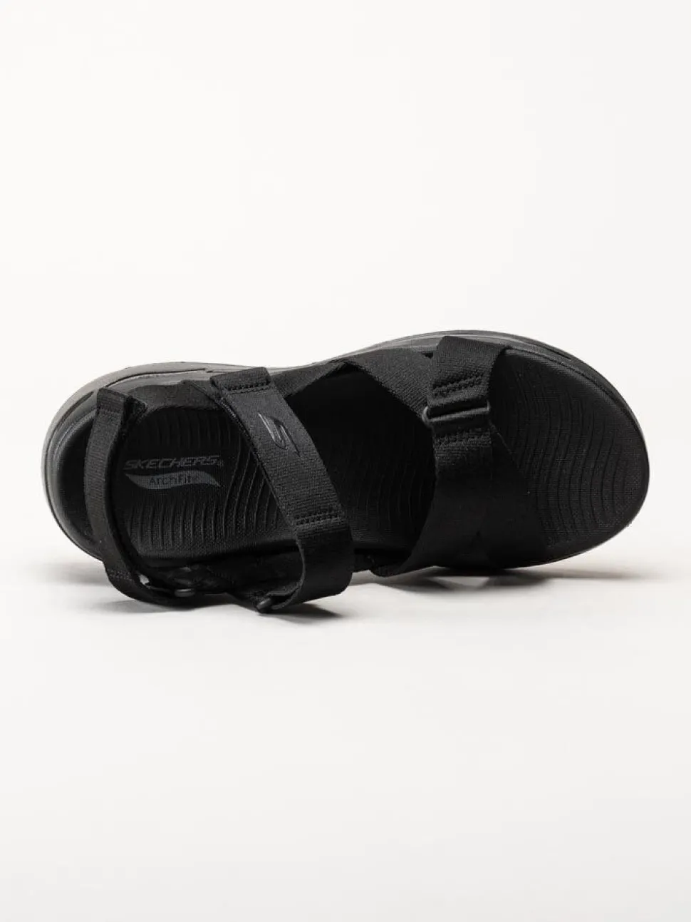 Skechers - Go Walk Arch Fit - Svarta remsandaler i textil