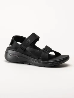 Skechers - Go Walk Arch Fit - Svarta remsandaler i textil