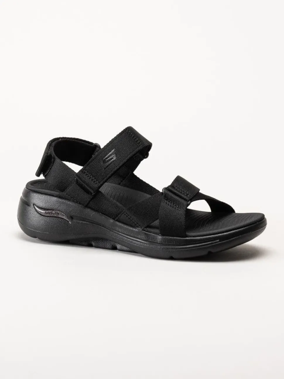 Skechers - Go Walk Arch Fit - Svarta remsandaler i textil