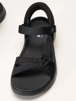 Skechers - Go Walk Flex Sandal - Svarta slip in sandaler