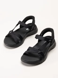 Skechers - Go Walk Flex Sandal - Svarta slip in sandaler