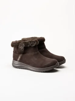Skechers - On-The-Go Stellar - Mörkbruna boots i mocka