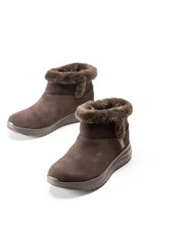 Skechers - On-The-Go Stellar - Mörkbruna boots i mocka