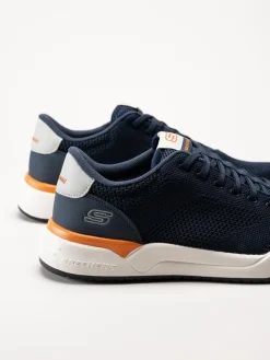Skechers - Relaxed Fit Corliss Dorset - Mörkblå sneakers i textil