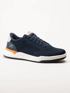 Skechers - Relaxed Fit Corliss Dorset - Mörkblå sneakers i textil